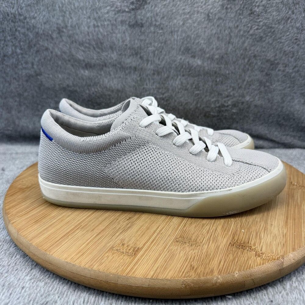 Rothy's Shoes Womens Size 6 Gray Knit Lace Up Flats Washable Eco Lightweight